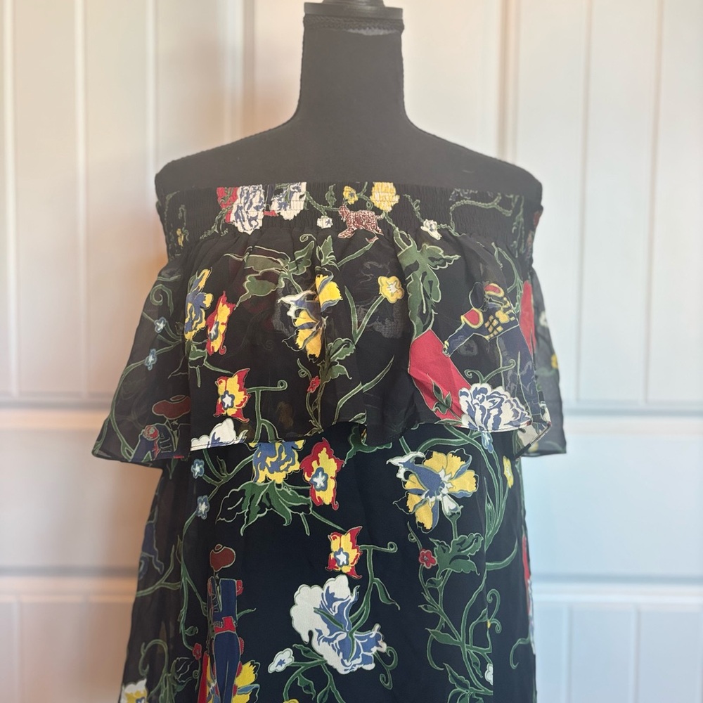 Tibi Black Ruffled Blouse with Relaxed Fit - Picture 2 of 4